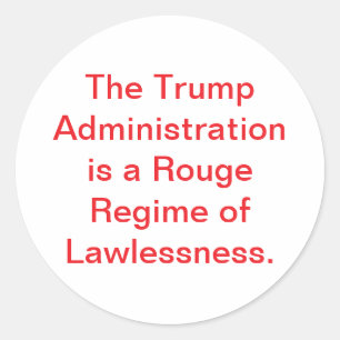 Sticker Rond Le régime rougeaud de Trump Hankamer Artjunkhaus F
