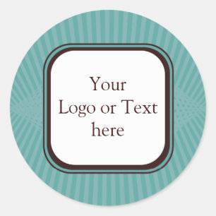 Sticker Rond Le ressort d'Aqua rayonne l'autocollant