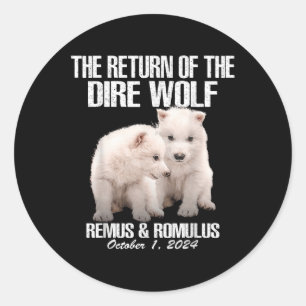 Sticker Rond Le Retour Du Loup Sire - Remos Et Romulus 20