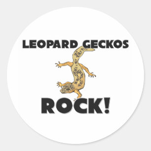 Sticker Rond Le rocher du léopard Geckos