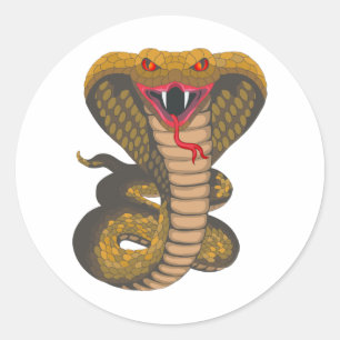 Sticker Rond Le Roi cobra