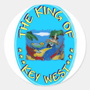 Sticker Rond Le Roi de Key West
