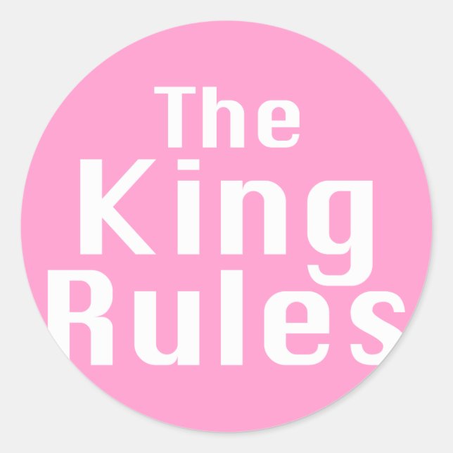 Sticker Rond Le Roi Régit Les Cadeaux (Devant)