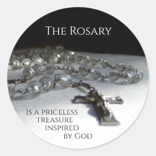 Sticker Rond Le Rosaire, un trésor inestimable inspiré par Dieu
