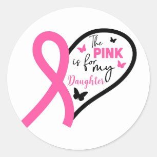 Sticker Rond Le rose est pour la sensibilisation au cancer du s