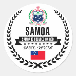 Sticker Rond Le Samoa