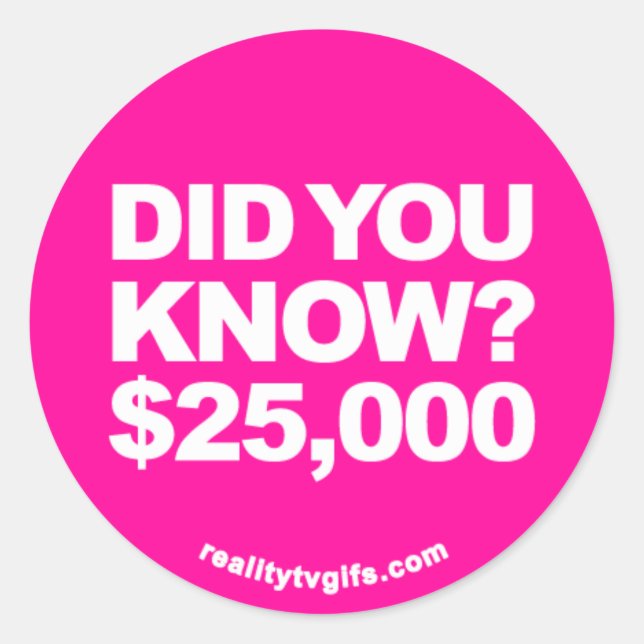 Sticker Rond Le saviez-vous? -Autocollants (Devant)