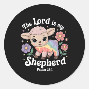 Sticker Rond Le Seigneur Est Mon Berger La Foi Chrétienne Pâque