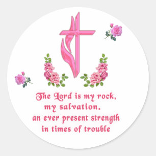 Sticker Rond Le Seigneur est mon rocher
