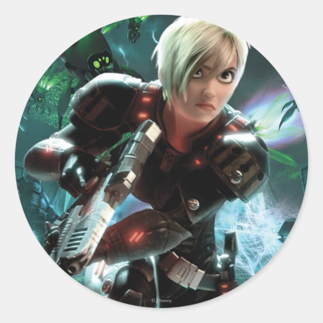 Sticker Rond Le sergent Tammy Calhoun Running (Devant)