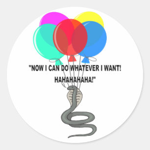 Sticker Rond Le serpent volant