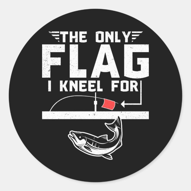 Sticker Rond Le Seul Drapeau Pour Lequel Je Me Serre (Devant)