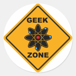 Sticker Rond Le signe de zone de geek