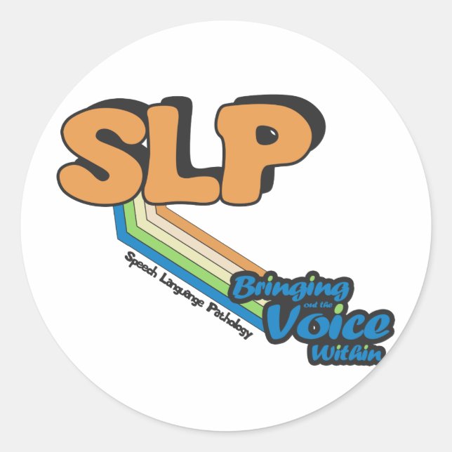 Sticker Rond Le SLP fait entendre la voix à l'intérieur (Devant)