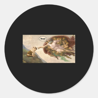 Sticker Rond Le Snoot D'Un Chien À Chien À Chien Anglais Fun Do