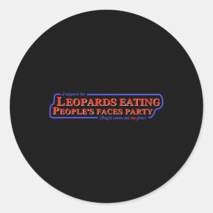 Sticker Rond Le soutien anti-Trump aux léopards qui mangent le