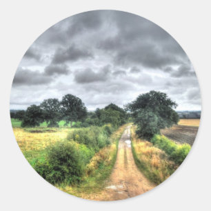 Sticker Rond Le sud de l'Angleterre Les pâturages des bois Scèn