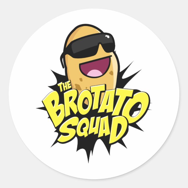 Sticker Rond Le symbole de peloton de Brotato ! (Devant)