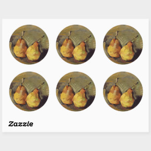 Sticker Rond Le tableau de Paul Cezanne, Deux Poires,