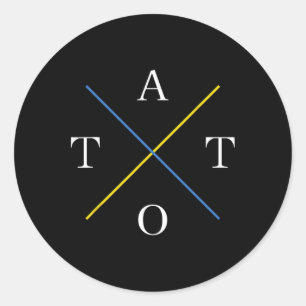 Sticker Rond Le Tato - Papa Ukrainien D'Ukraine 1