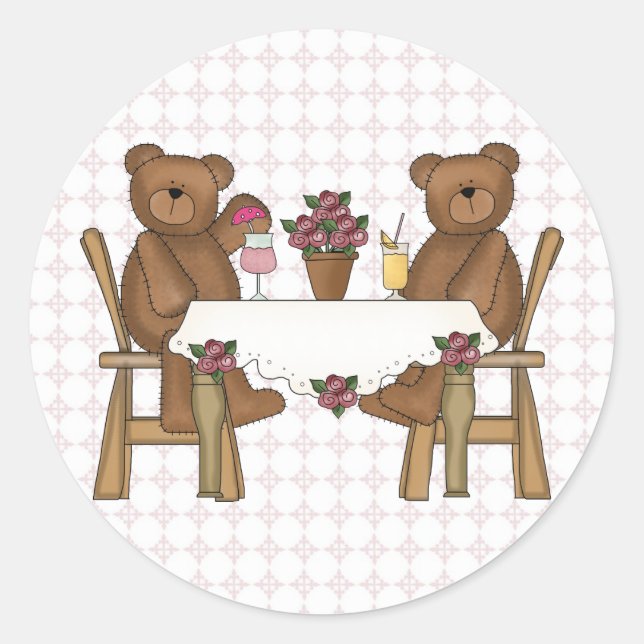 Sticker Rond Le temps de Teddy Bear pour la limonade (Devant)