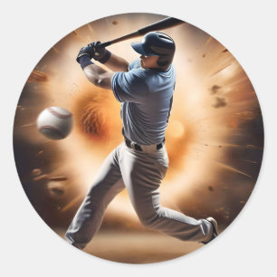 Sticker Rond Le terrain de baseball Thunder,