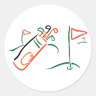 Sticker Rond Le terrain de golf