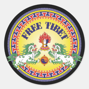 Sticker Rond Le Thibet libre rond