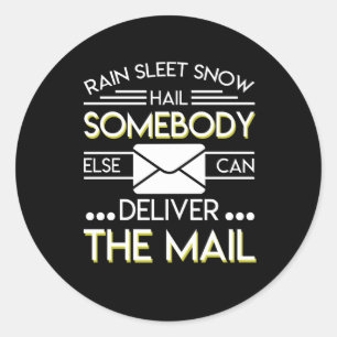 Sticker Rond Le travailleur postal retraité fournissent