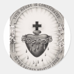 Sticker Rond Le Très Saint Cœur de Jésus Symbole du Divin