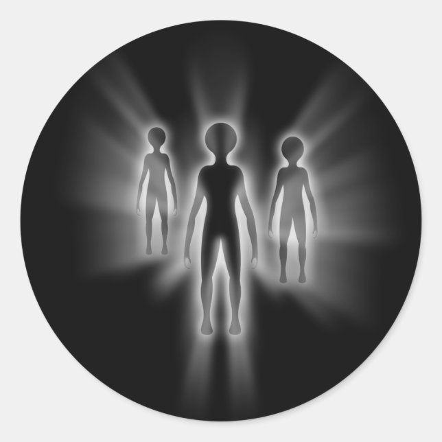 Sticker Rond Le troisième type d'enlèvement (Devant)