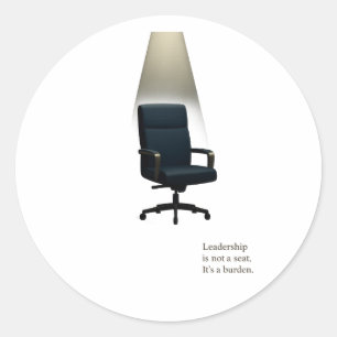 Sticker Rond Le Trône Vide — Chaise Présidentielle Minimaliste 