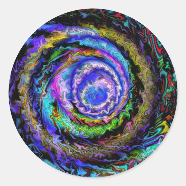 Sticker Rond Le trou de lapin (Devant)