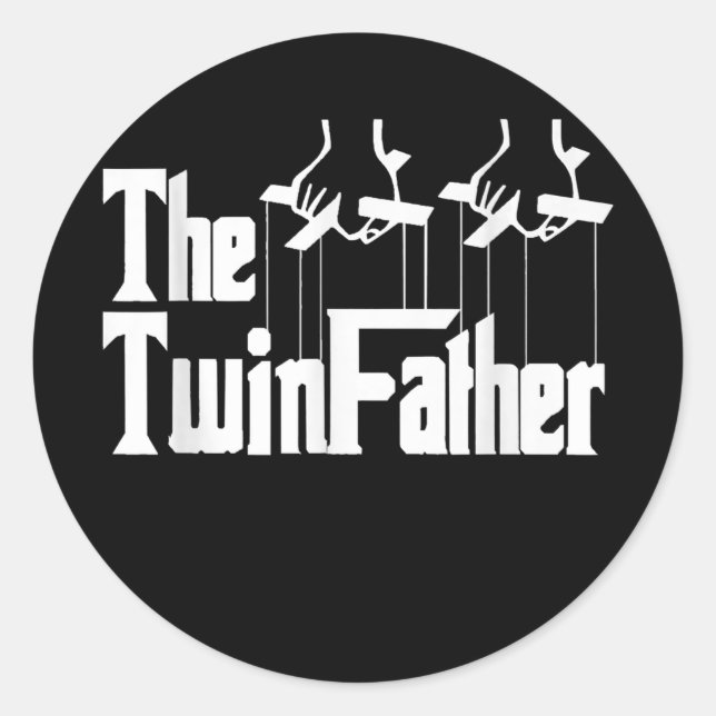 Sticker Rond Le TwinPère drôle père de jumeaux drôle papa (Devant)