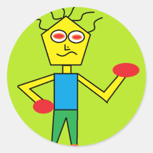 Sticker Rond le type excited