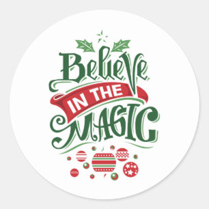 Sticker Rond Le Typographe du Magic Christmas