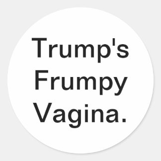 Sticker Rond Le Vagin Frumpy de Trump Hankamer Artjunkhaus Band