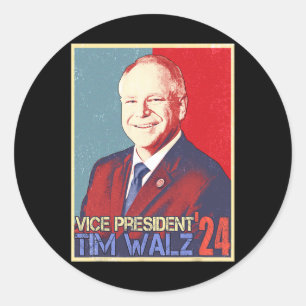 Sticker Rond Le vice-président Harris Tim Walz Waltz Élection 2