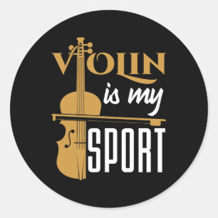 Sticker Rond Le violon est mon sport