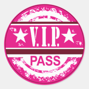 Sticker Rond Le VIP passent l'autocollant de partie
