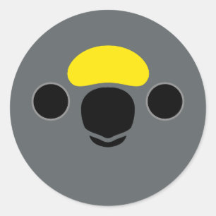 Sticker Rond Le visage d'un perroquet de Meyer