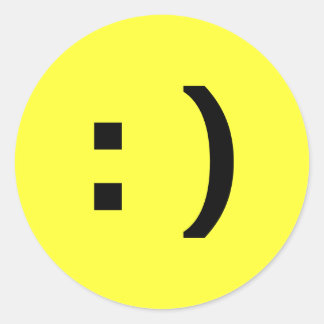 Sticker Rond Le visage joyeux des jours modernes