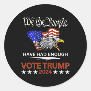 Sticker Rond Le Vote Républicain Trump 2024 Nous, Le Peuple, Av