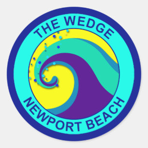 Sticker Rond Le Wedge, Newport Beach