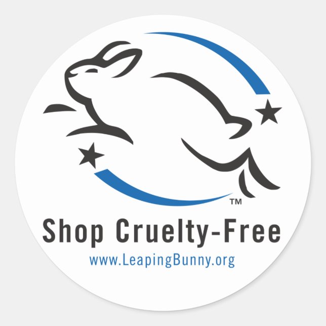 Sticker Rond Leaping Bunny Shop Cruelty Free (Devant)
