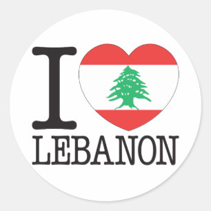 Sticker Rond Lebanon Love v2