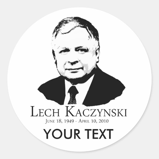 Sticker Rond Lech Kaczynski 1949-2010 (Devant)