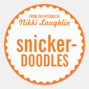 Sticker Rond L'échange de biscuit font le modèle cuire au fou