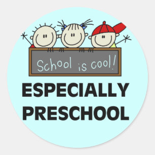 Sticker Rond L'école préscolaire est les T-shirts et les