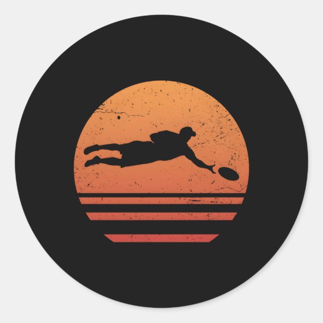 Sticker Rond Lecteur Frisbee Ultimate (Devant)